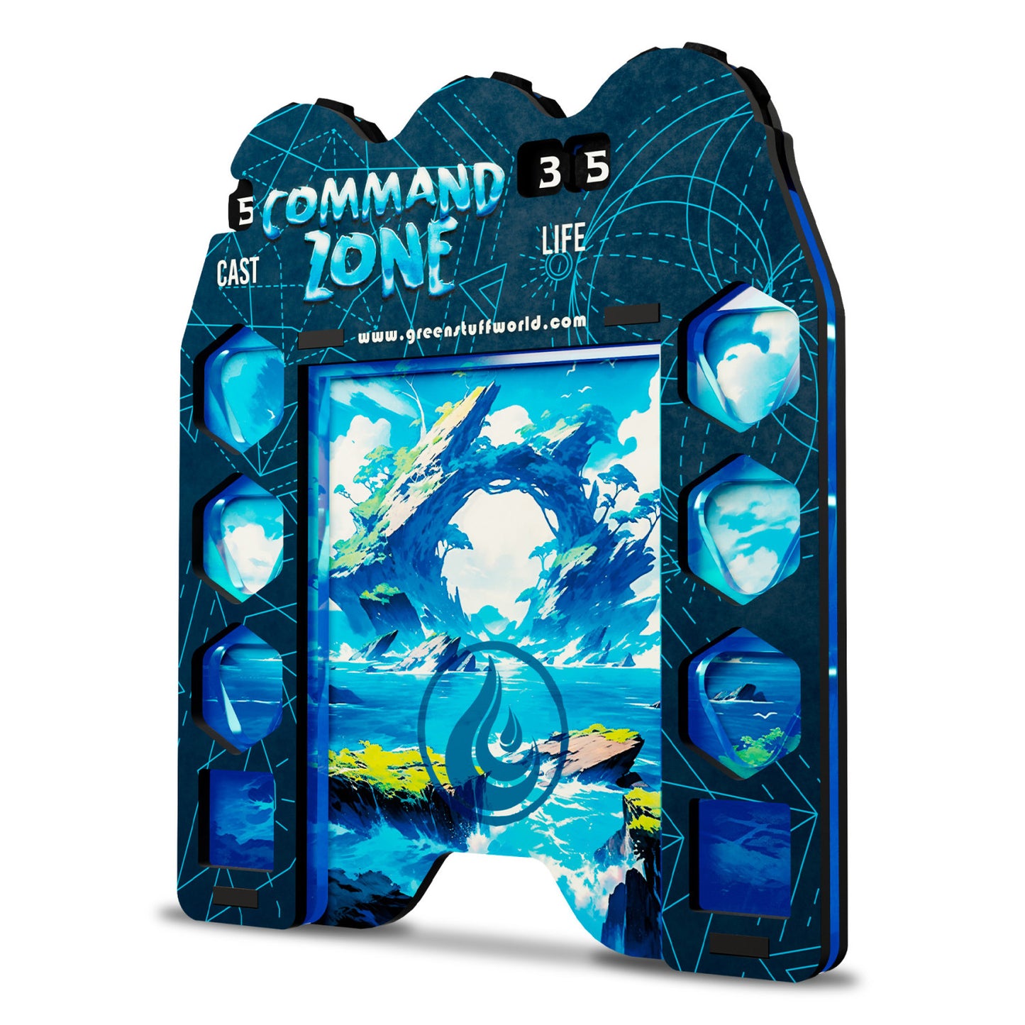 Command Zone Tray - Island/Blue