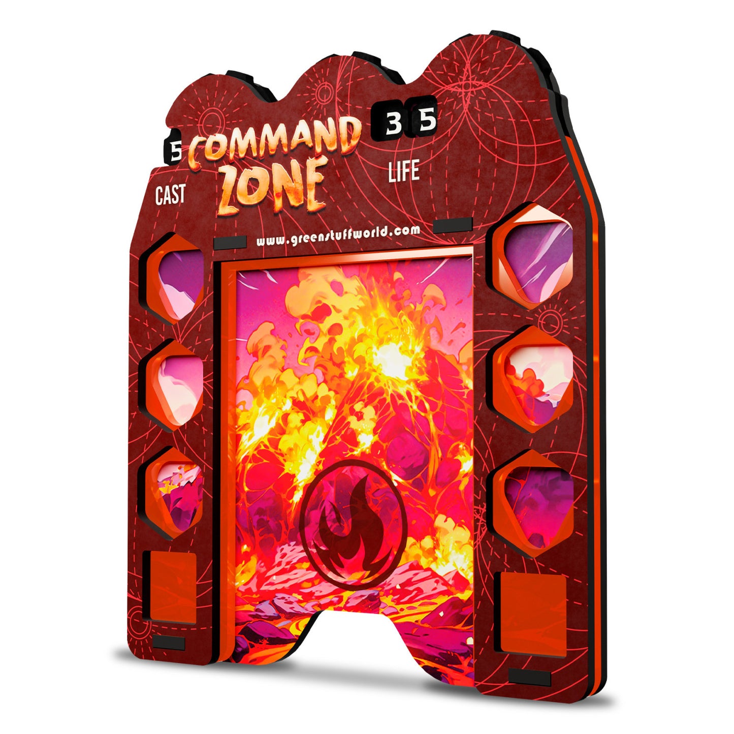 Command Zone Tray - Mountain/Red