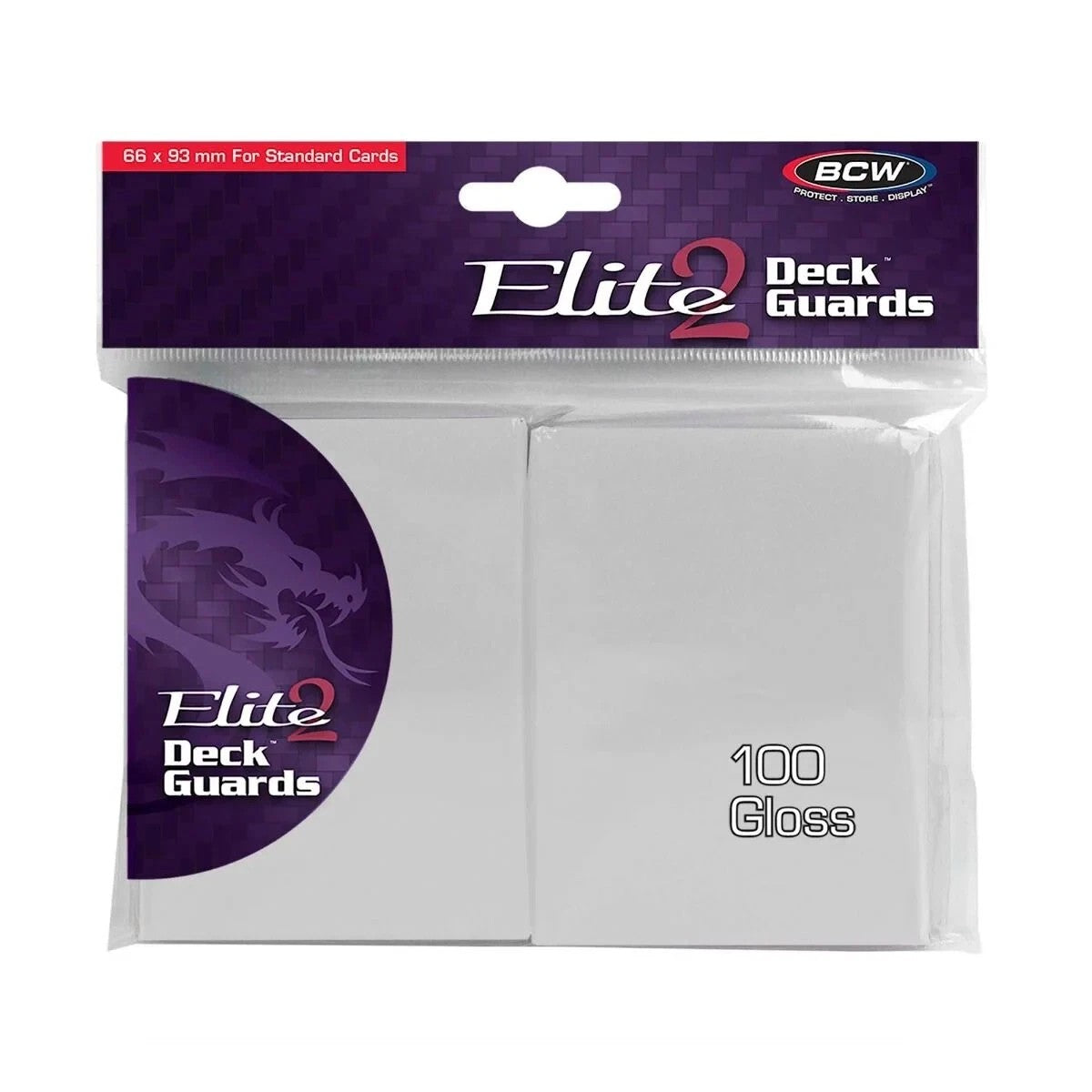 BCW Elite 2 Deck Guard 100 - White Gloss