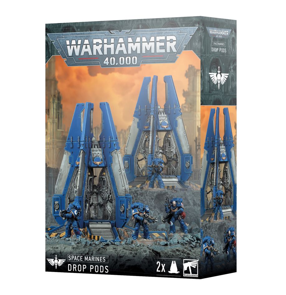 Games Workshop Warhammer 40K SPACE MARINES DROP PODS (2025) - NEW SEALED
