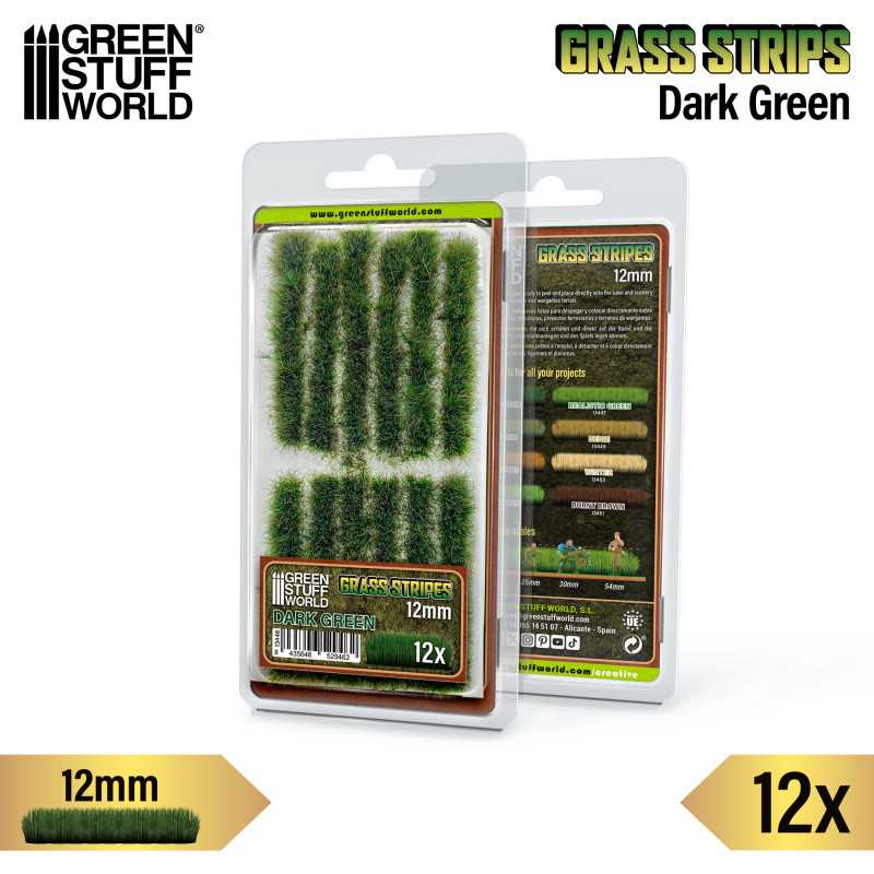 Grass Stripes 12mm Dark Green