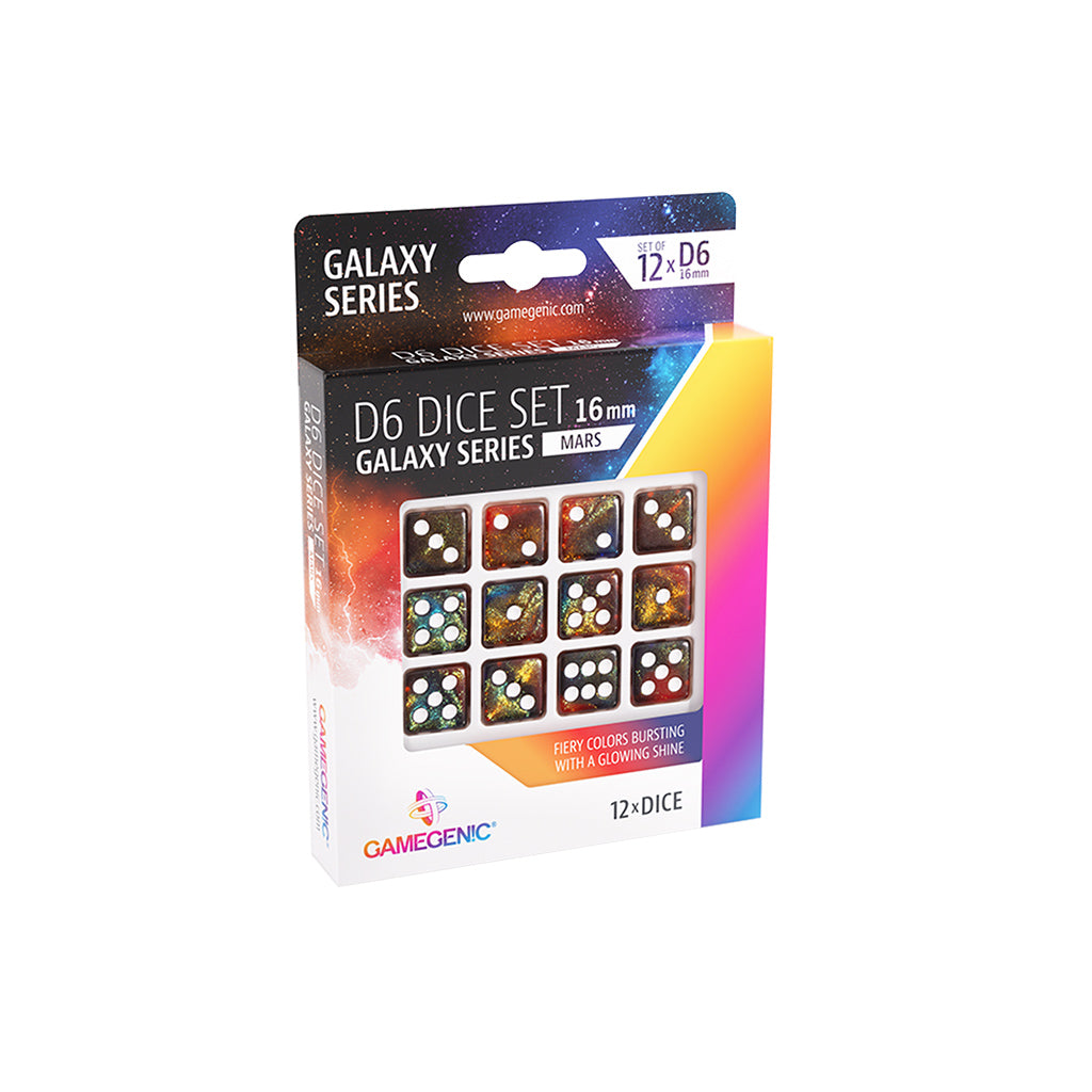 Gamegenic Galaxy Series - Mars - 16mm D6 Dice Set (12pcs)