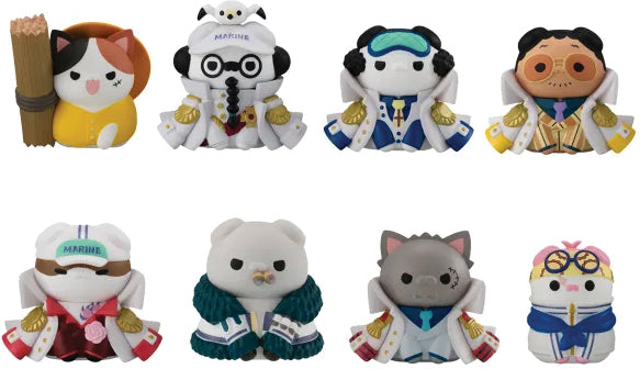 MegaCat Project NYAN ONE PIECE NYAN! VER. LUFFY VS MARINE Cat Figurines