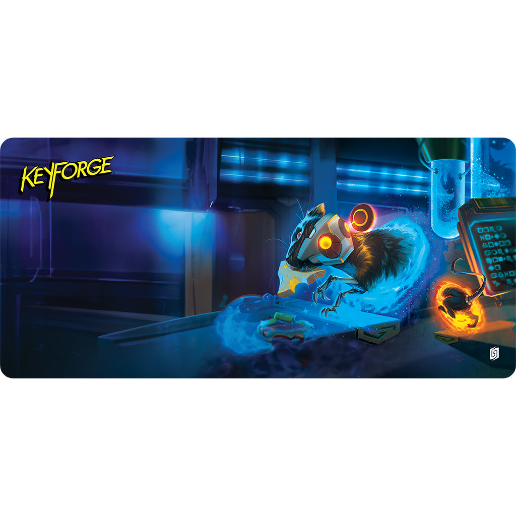 Keyforge Aember Skies X-Wide Playmat: Logos - Quantum Mouse