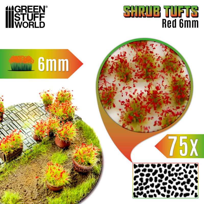 Shrub Tufts 6mm Red