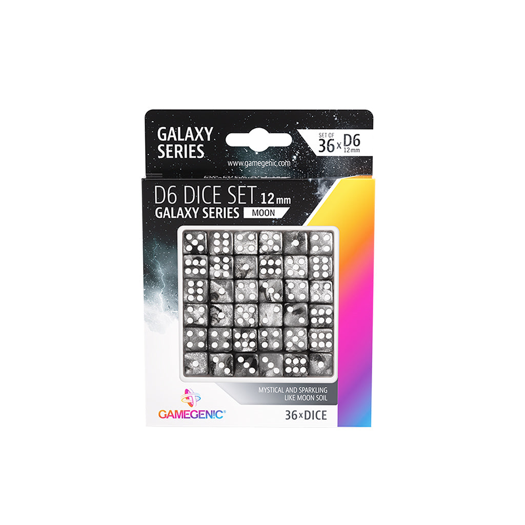 Gamegenic Galaxy Series - Moon - 12mm D6 Dice Set (36pcs)