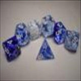 Polyhedral Dice Nebula Dark Blue w/White 7ct High Quality Chessex Manufacturing