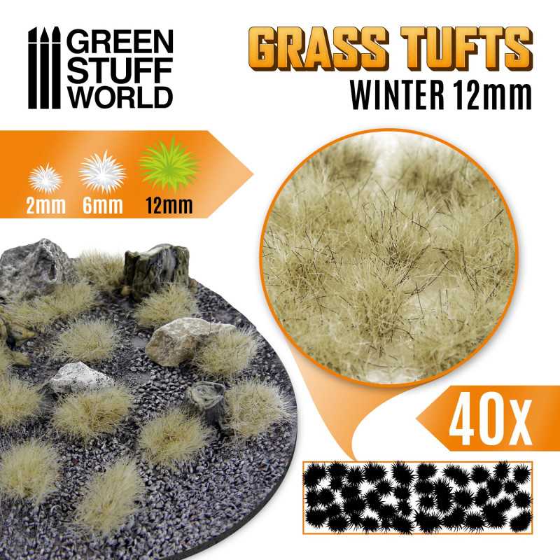 Grass Tufts 12mm Winter