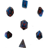 Chessex CHX26458 Dice-Gemini Black-Starlight/Red Set