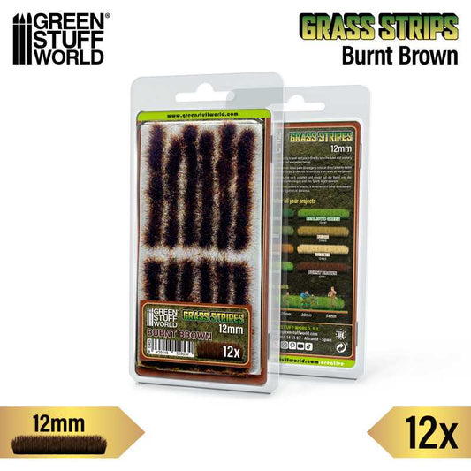 Grass Strips 12mm Burnt Brown