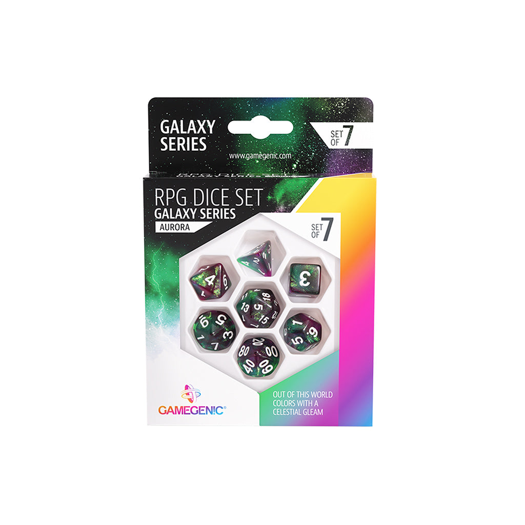 Gamegenic Galaxy Series - Aurora - RPG Dice Set (7pcs)