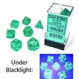 Chessex Polyhedral 7-Die Set Borealis Luminary Teal/Gold