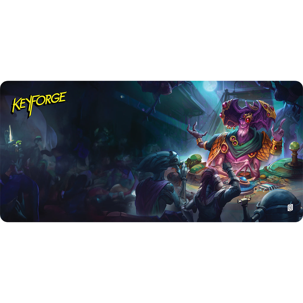 Keyforge Aember Skies X-Wide Playmat: Ekwidon - Blue Light Special