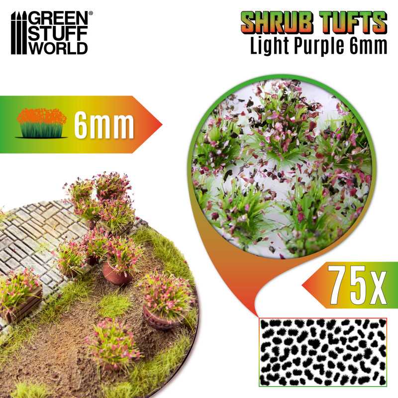 Shrub Tufts 6mm Light Purple