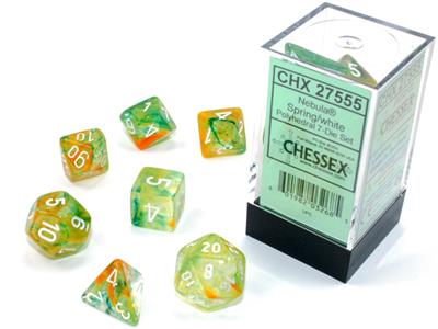 Chessex Polyhedral 7-Die Set Nebula Spring/White
