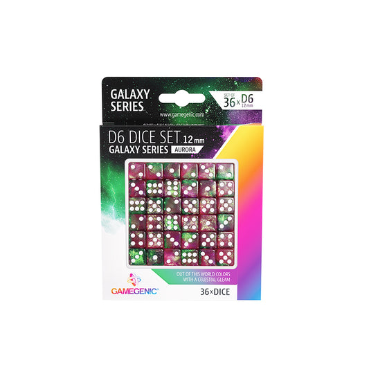 Gamegenic Galaxy Series - Aurora - 12mm D6 Dice Set (36pcs)
