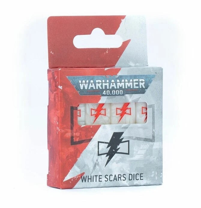 Games Workshop Warhammer 40K WHITE SCARS DICE SET - NEW SEALED