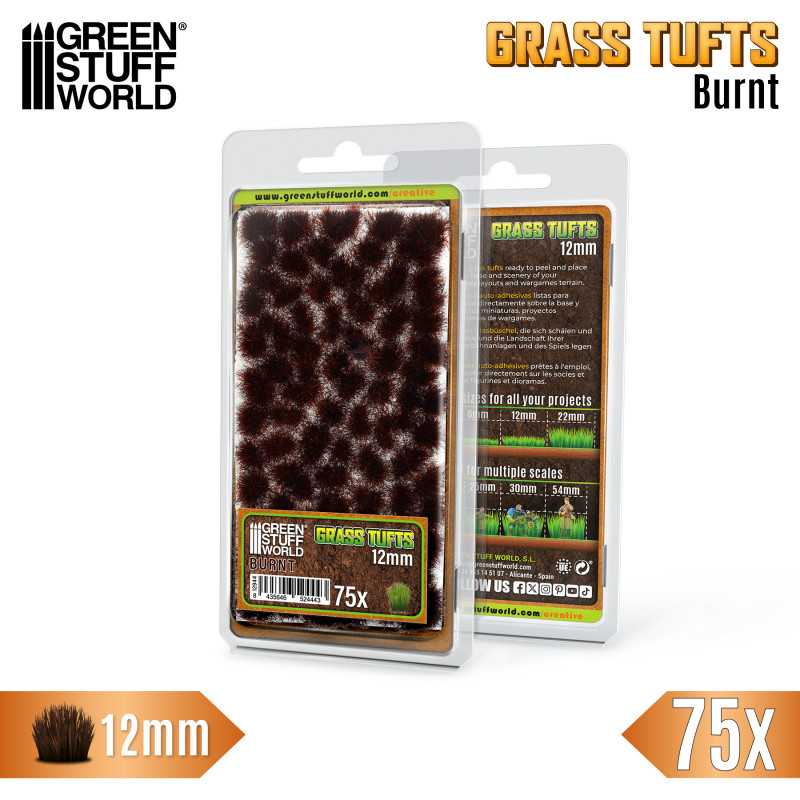 Grass Tufts 12mm Burnt Brown