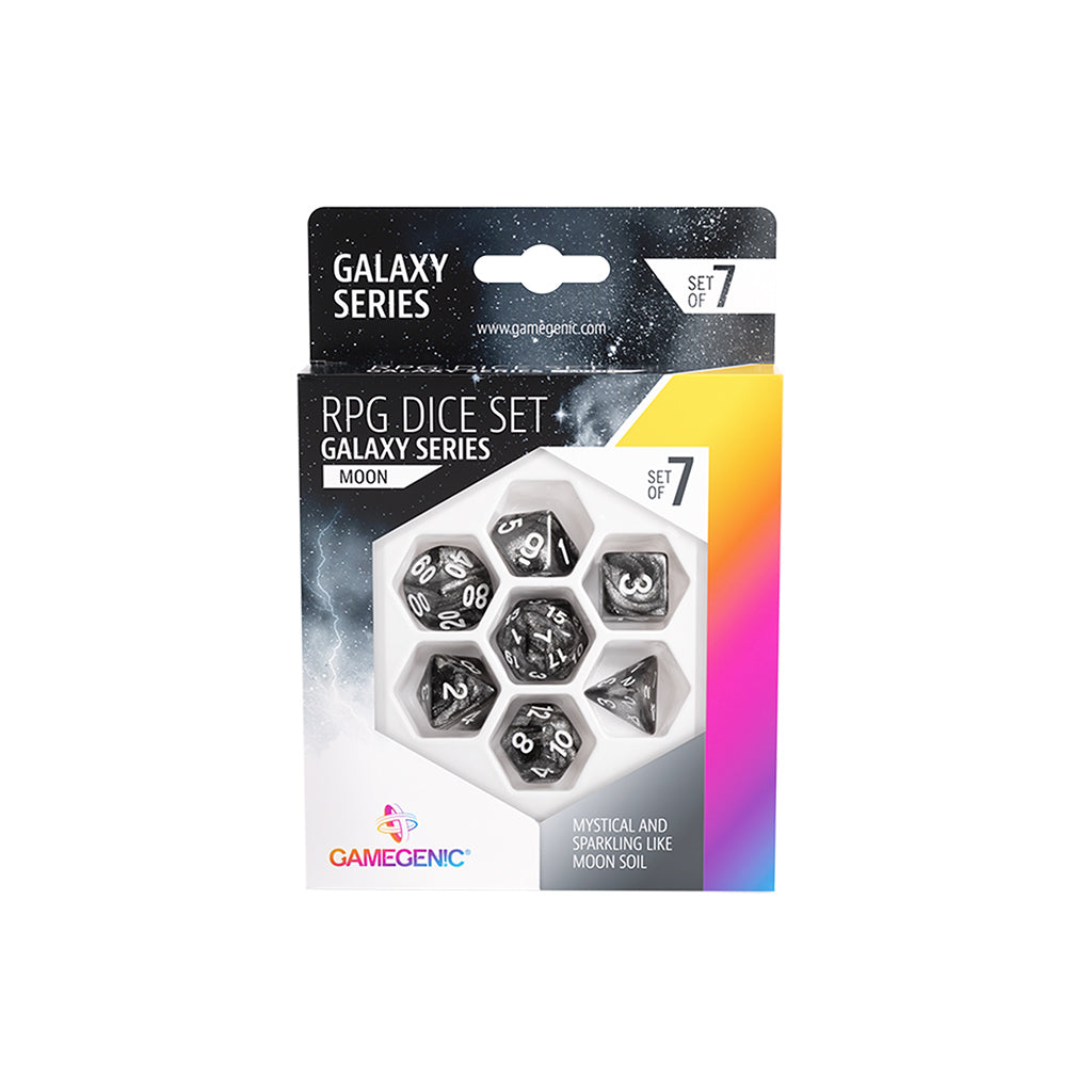 Gamegenic Galaxy Series - Moon - RPG Dice Set (7pcs)