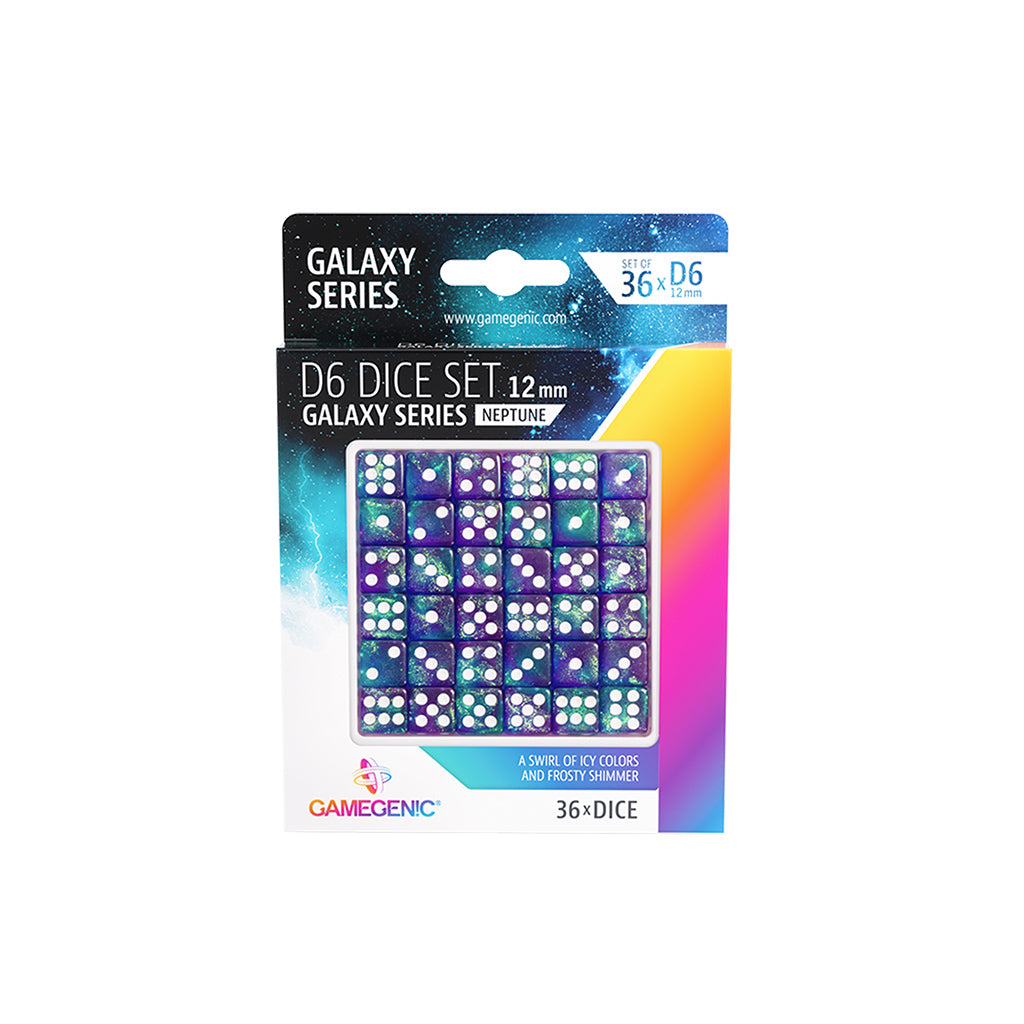 Gamegenic Galaxy Series - Neptune - 12mm D6 Dice Set (36pcs)