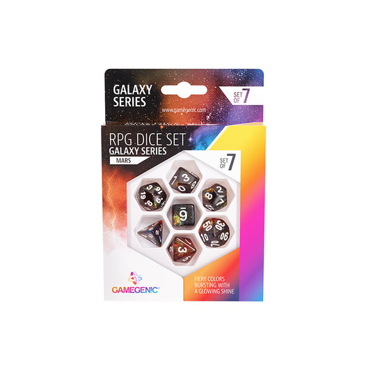 Gamegenic Galaxy Series - Mars - RPG Dice Set (7pcs)