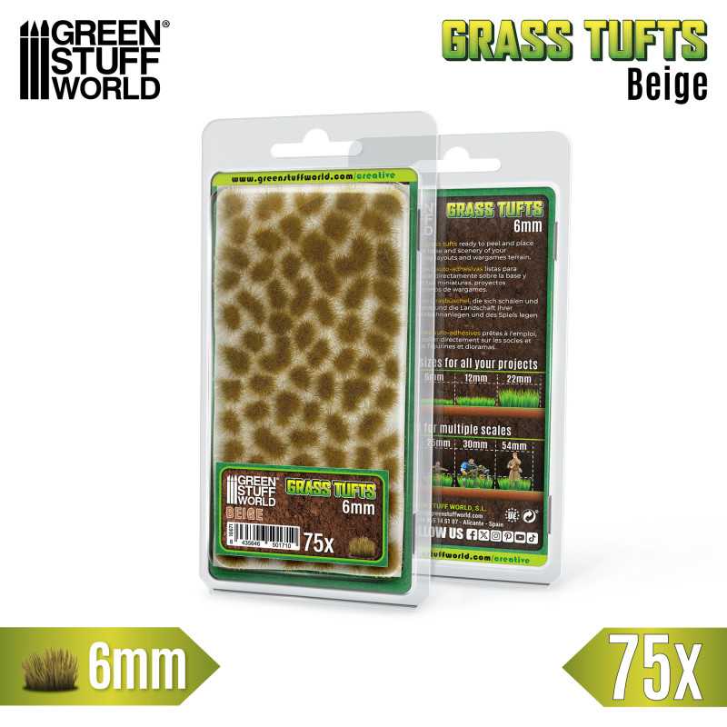 Grass Tufts 6mm - Beige - 10671