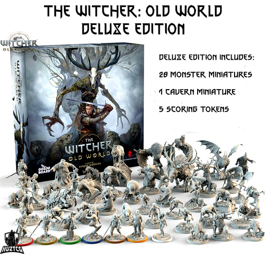 The Witcher Old World Deluxe Edition Board Game | Fantasy Game | Competitive Adventure Game | Strategy Game for Adults | Ages 14+ | 1-5 Players | Average Playtime 90-150 Minutes | Made by Go On Board