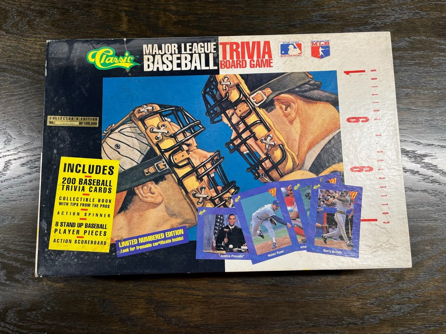 Major League Baseball Trivia Board Game; 1991 Collector's Edition (Preowned)