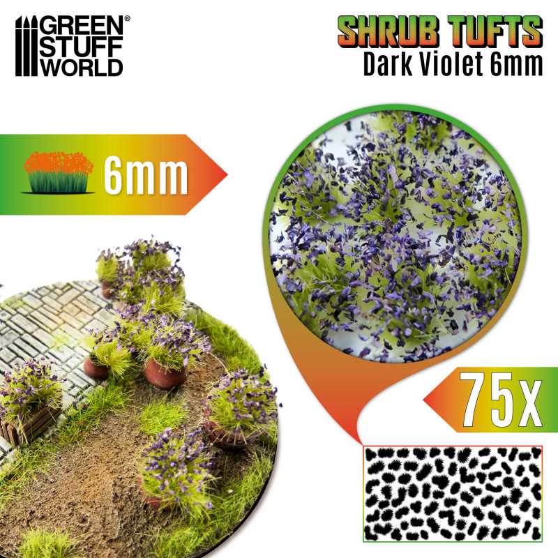 Shrubs Tufts 6mm Dark Violet
