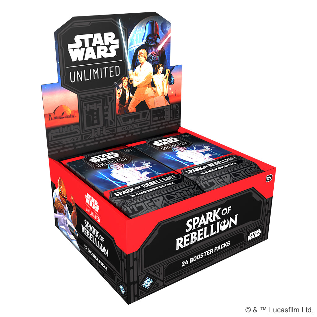Star Wars Unlimited Spark of Rebellion Booster Display (Set of 24 Booster Packs)