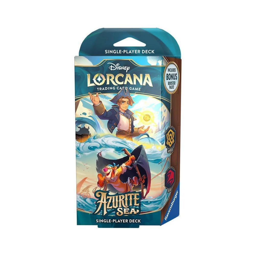 Disney Lorcana TCG: Azurite Sea Amber and Ruby Single-Player Deck (Jim Hawkins/Tigger)