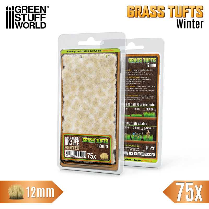 Grass Tufts 12mm Winter White
