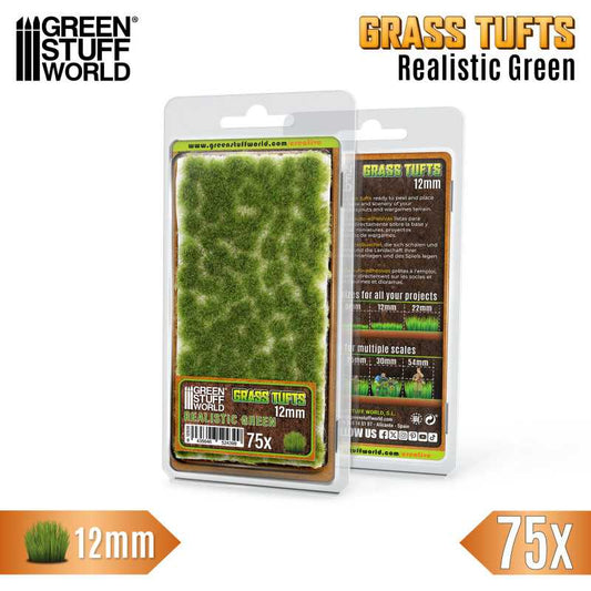Grass Tufts 12mm Realistic Green